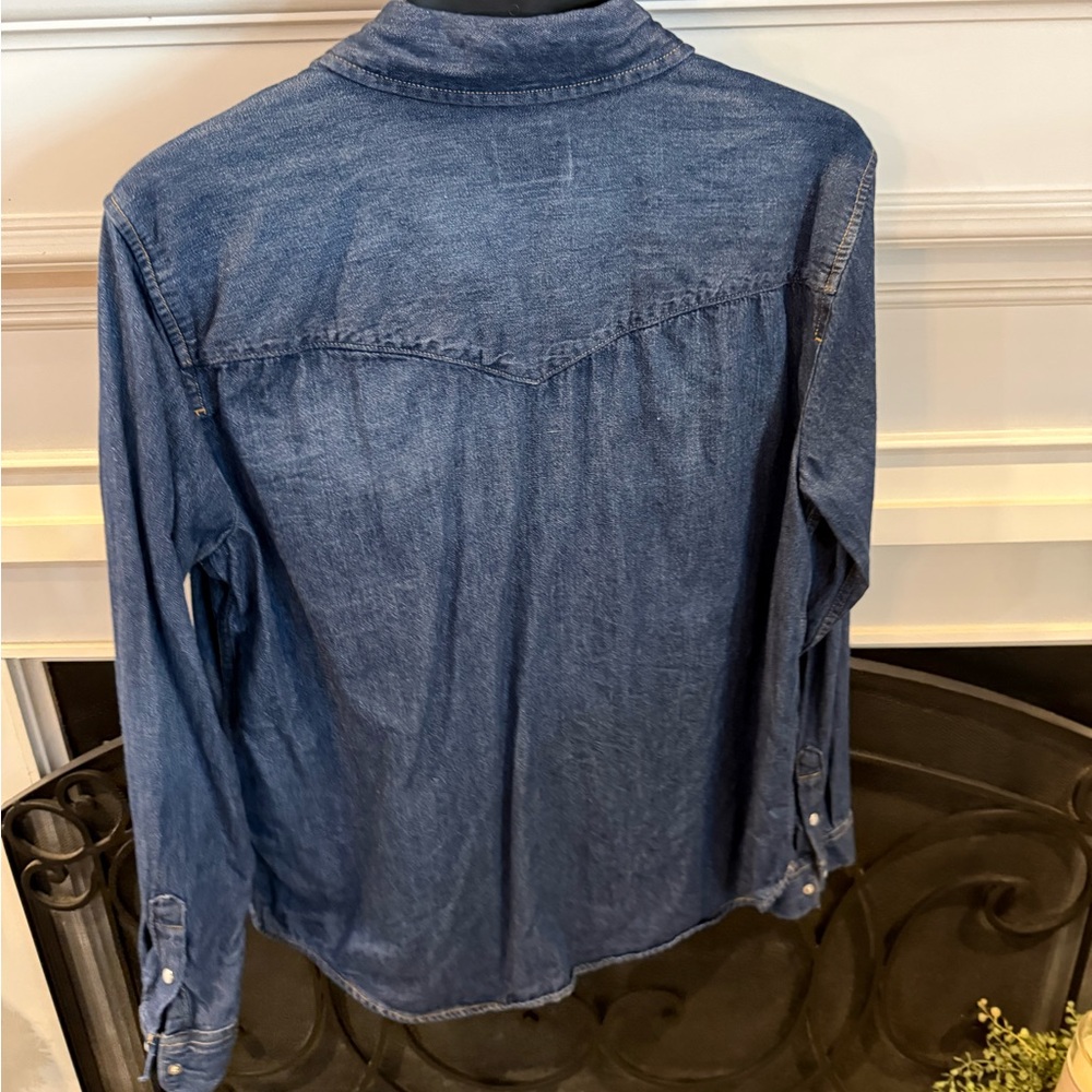 Levi's Indigo Denim Western Button-Down Shirt - Picture 3 of 3